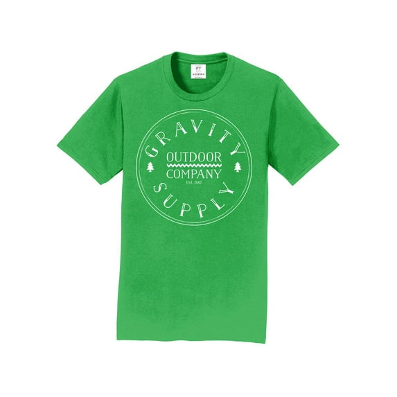 Gravity Supply Outdoor Short-Sleeve T-Shirt - White Logo - Pro Kelly Green - XL