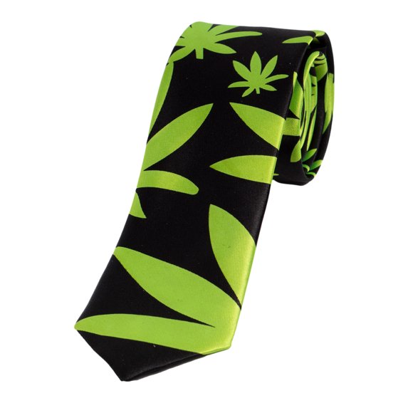 Gravity Threads 2-Inch Fashion Party Tie - Marijuana Leaf