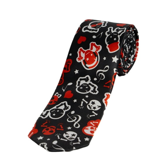 Gravity Threads 2-Inch Fashion Party Tie - Musical Skulls