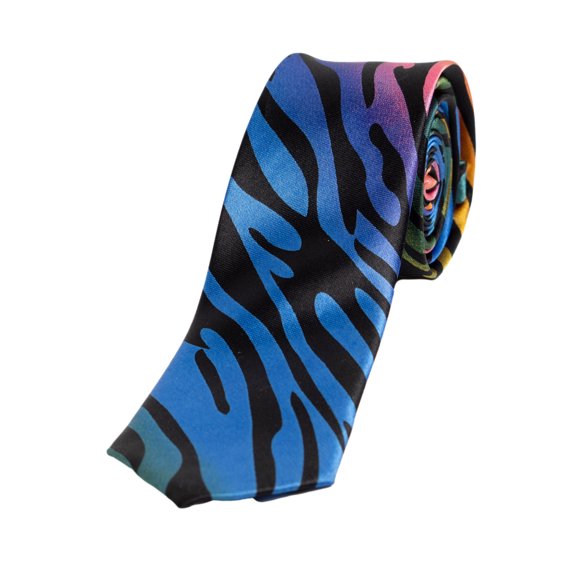 Gravity Threads 2-Inch Fashion Party Tie - Rainbow Zebra