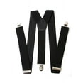 thumbnail image 1 of Men's 1 Inch Wide Solid Adjustable Suspenders, Black, 1 of 2