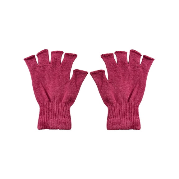 Gravity Threads Adult Stretchy Half Finger Fingerless Gloves, Hot Pink