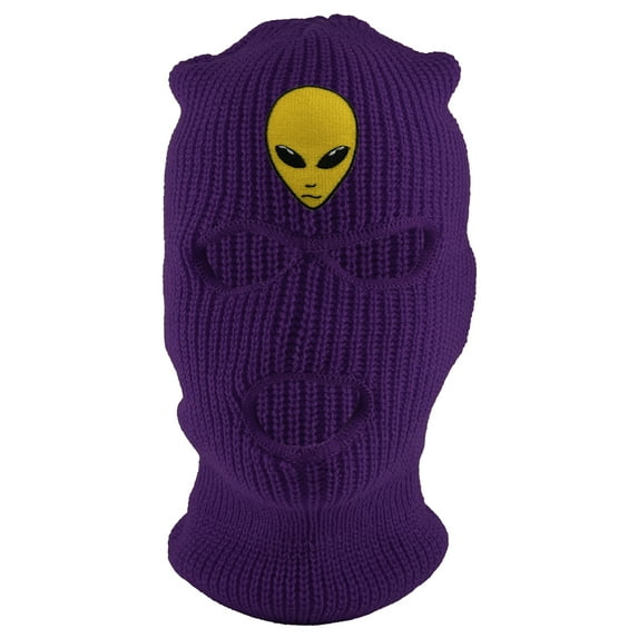 Gravity Threads Alien Head 3-Hole Ski Mask - Purple