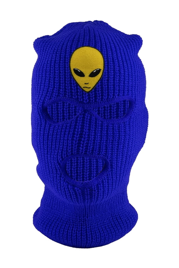 Alien Head 3-Hole Ski Mask - Royal