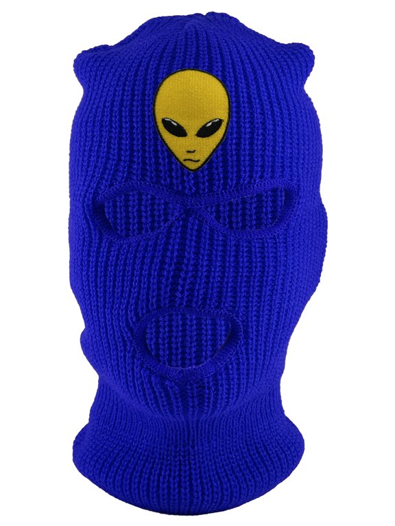 Alien Head 3-Hole Ski Mask - Royal
