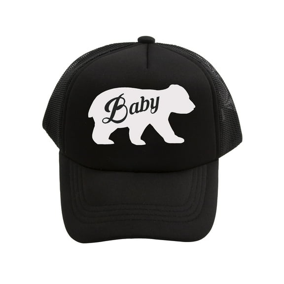 Gravity Threads Baby Bear Infant Adjustable Trucker Hat - Black