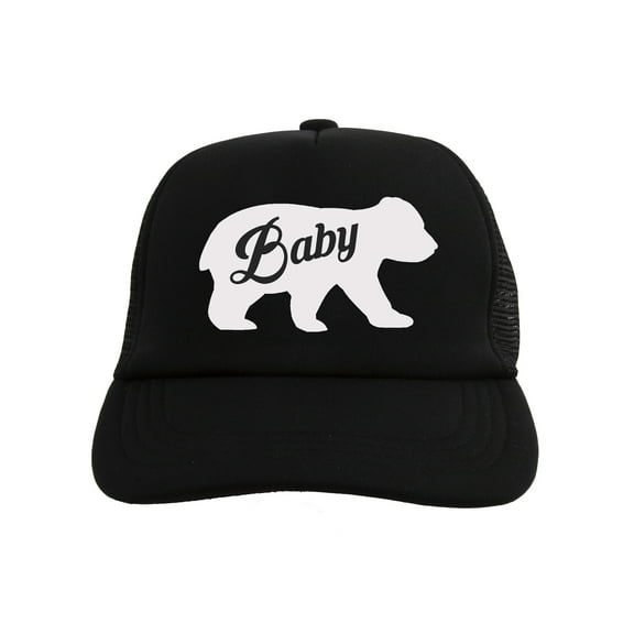 Gravity Threads Baby Bear Youth Adjustable Trucker Hat - Black