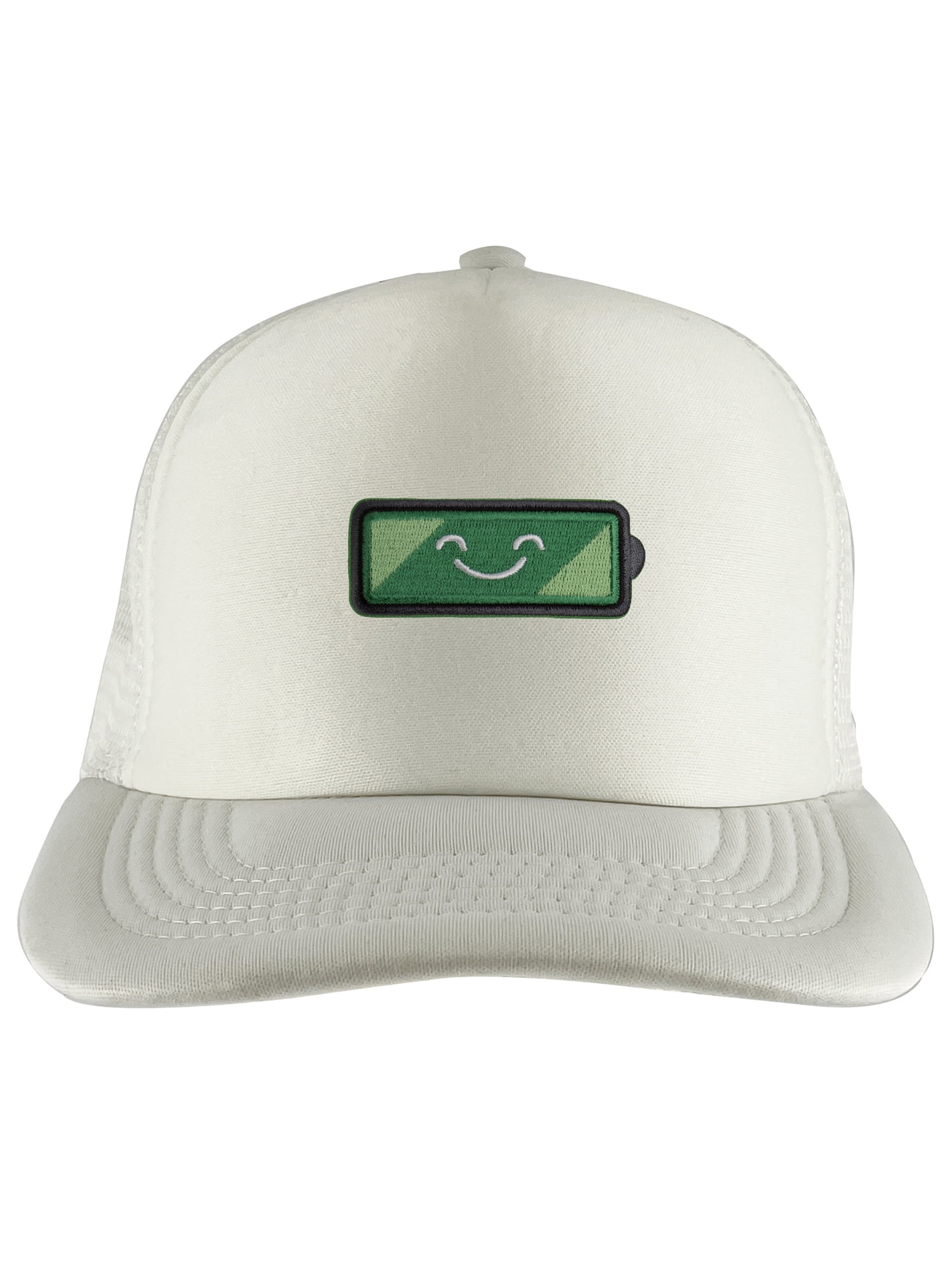 Gravity Threads Battery Smile Adjustable Trucker Hat - White - Walmart.com