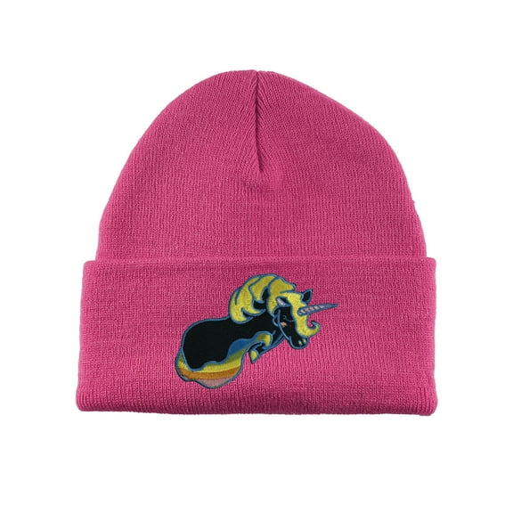 Gravity Threads Black Unicorn Patch Cuffed Beanie - Hot Pink