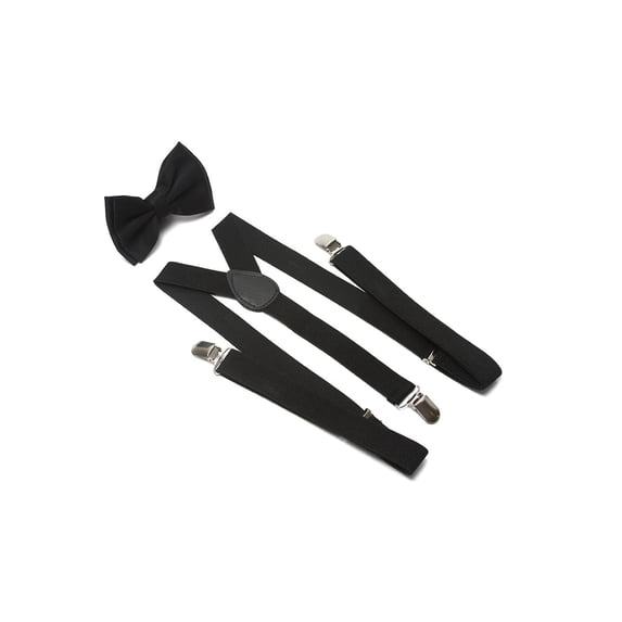 Gravity Threads Bowtie And Suspenders Combo Package, Black