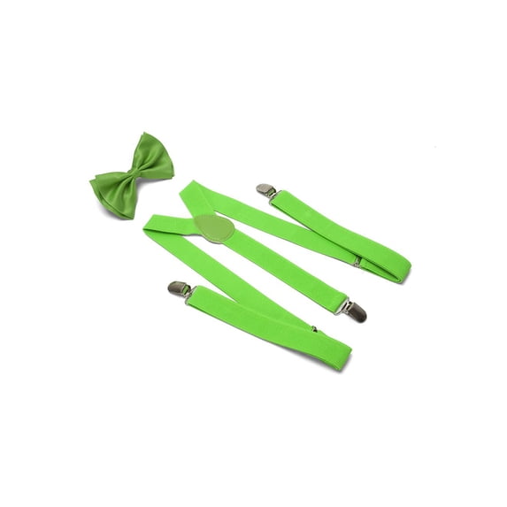 Gravity Threads Bowtie And Suspenders Combo Package, Green
