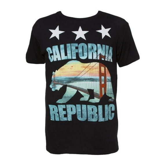 Gravity Threads California Republic SF Golden Gate Bridge T Shirt, XL