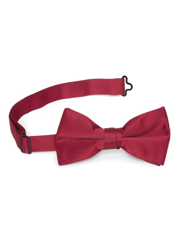 Classic Pre-tied Adjustable Fashion Bowtie, Burgundy