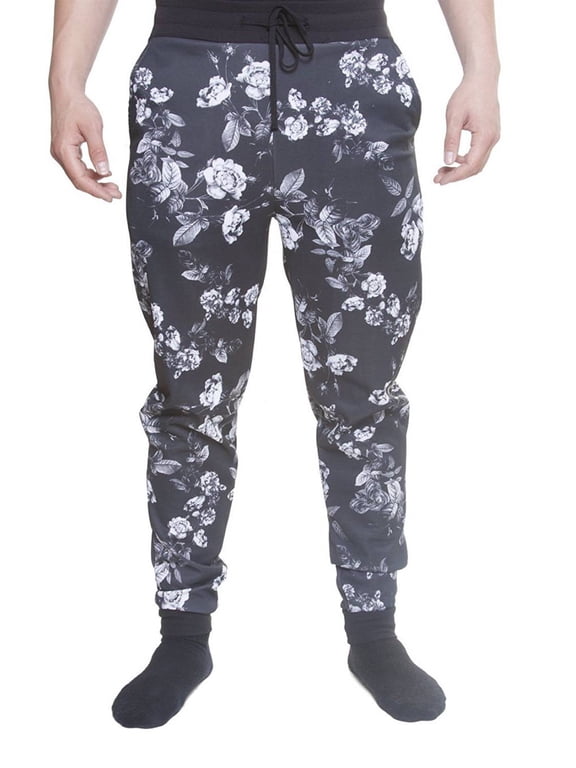 Classic Subliminal Graphic Jogger Pants, Gravity Floral