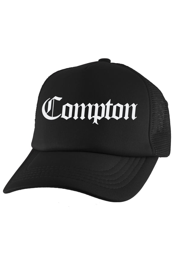 Compton Old English Trucker Hat - Black
