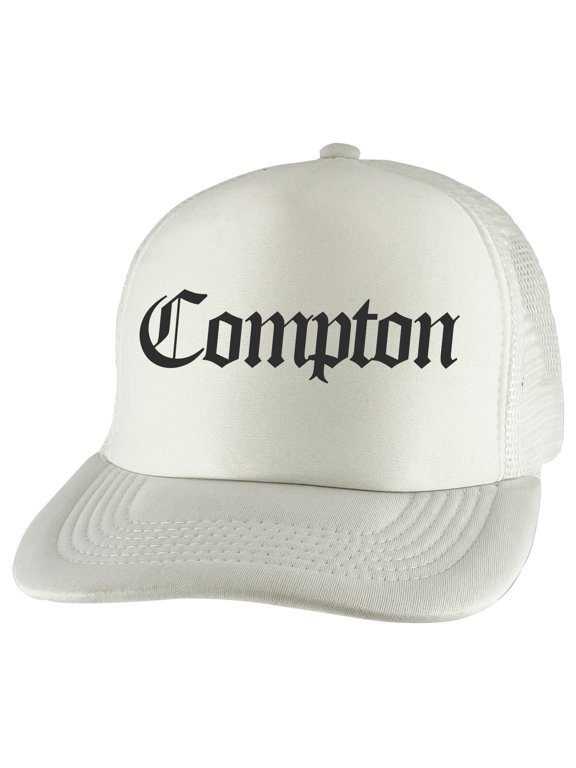 Compton Old English Trucker Hat - White
