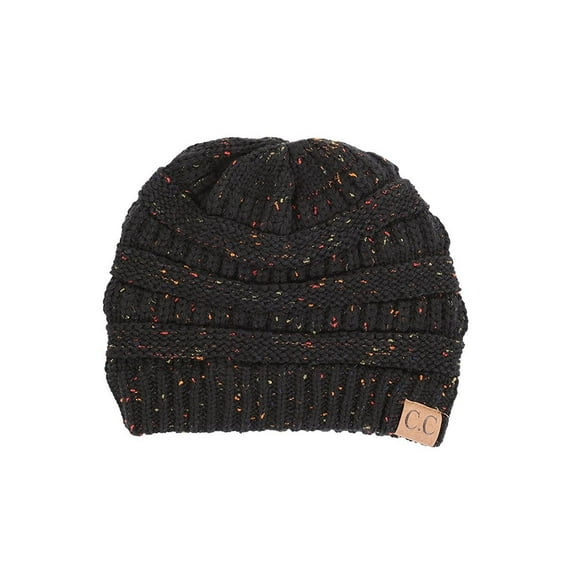 Gravity Threads Confetti Knit Soft Beanie, Black