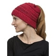 thumbnail image 1 of Gravity Threads Confetti Pony Tail Knit Beanie, Red, 1 of 3