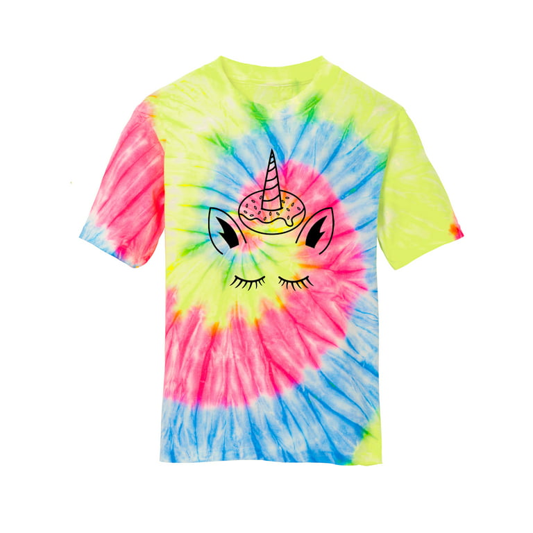Gravity Threads Donut Unicorn Youth Short-Sleeve T-Shirt - Neon Rainbow -  X-Large