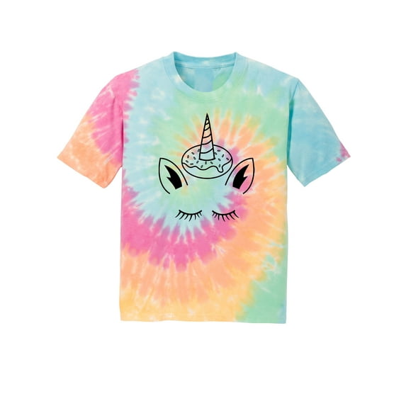 Gravity Threads Donut Unicorn Youth Short-Sleeve T-Shirt - Pastel Rainbow - Large