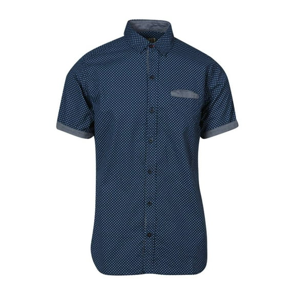 Gravity Threads Dotted Splash Dress Shirt - Navy - Small