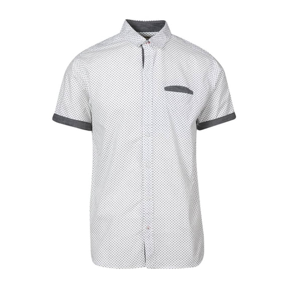 Gravity Threads Dotted Splash Dress Shirt - White - Large