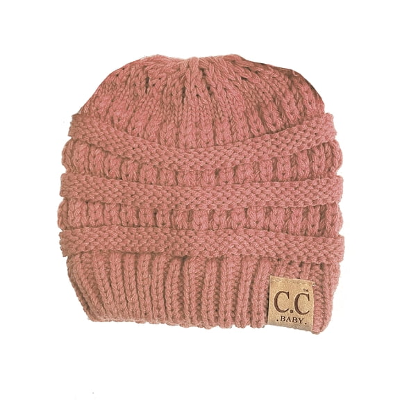 Gravity Threads Exclusive Baby Solid Knit Beanie - Indi Pink