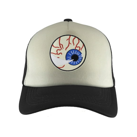 Gravity Threads Eyeball Adjustable Trucker Hat - Black/White