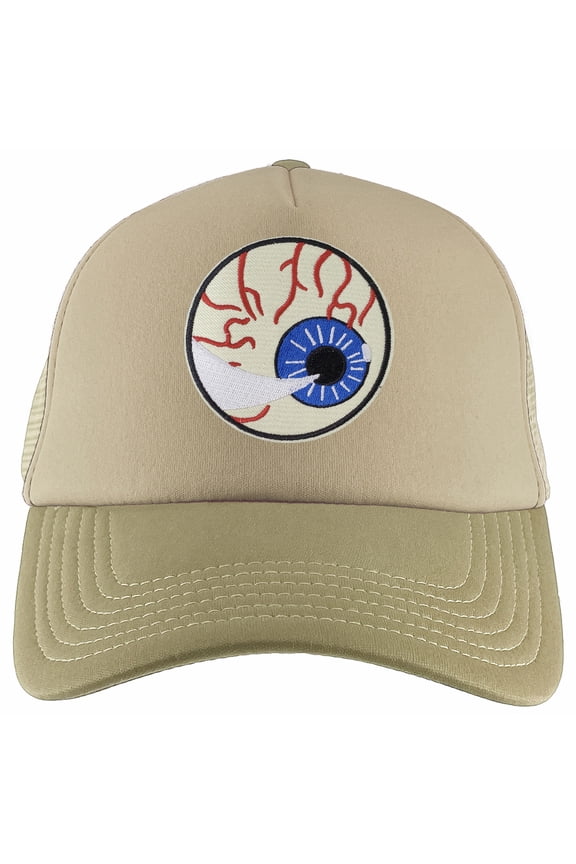 Eyeball Adjustable Trucker Hat - Khaki
