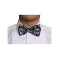 thumbnail image 1 of Gravity Threads Fashion Paisley Jacquard Pattern Bow Tie, Navy, 1 of 2