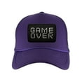 thumbnail image 1 of Gravity Threads Game Over Patch Adjustable Trucker Hat - Purple, 1 of 3