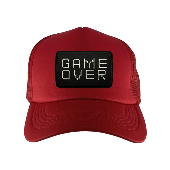 Gravity Threads Game Over Patch Adjustable Trucker Hat - Red