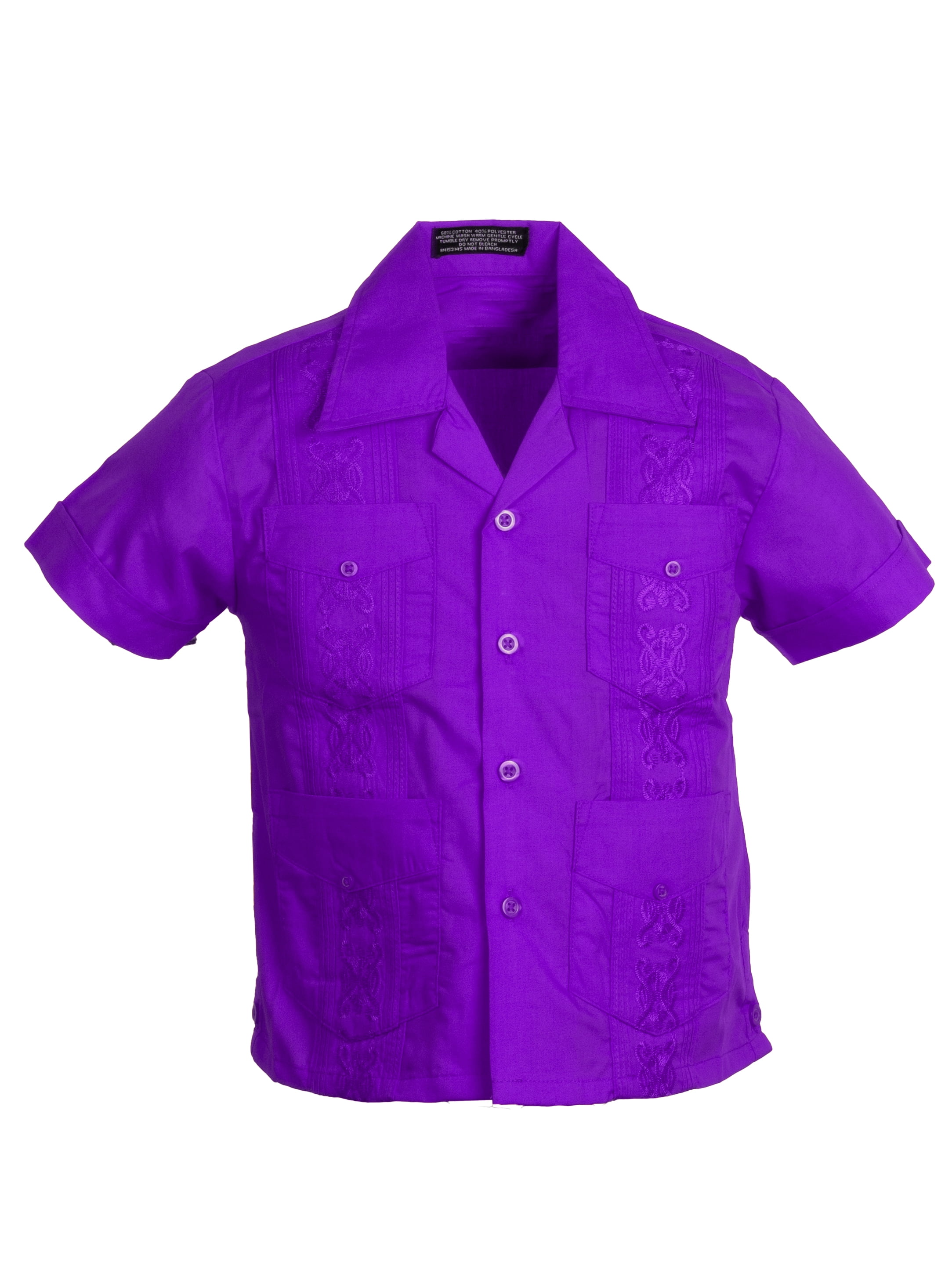 Gravity Threads Guayabera Shirt For Boys Cuban Short Sleeve