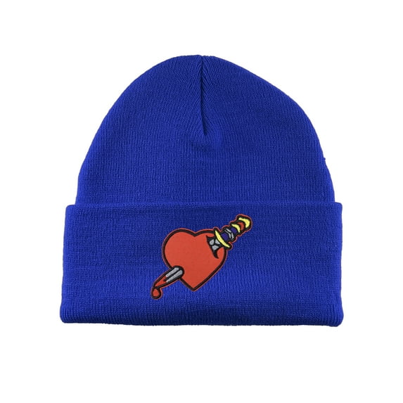 Gravity Threads Heart Stab Patch Cuffed Beanie - Royal