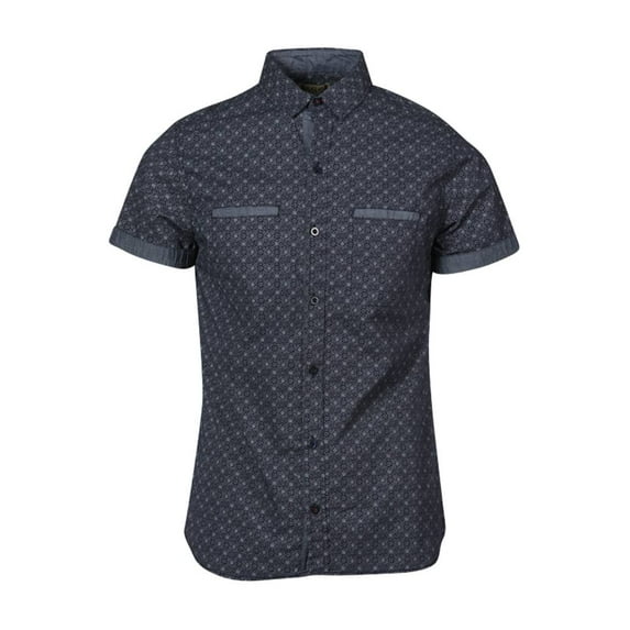 Gravity Threads Hibiscus Lining Dress Shirt - Navy - X-Large