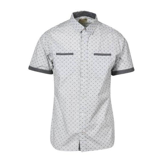 Gravity Threads Hibiscus Lining Dress Shirt - White - Small
