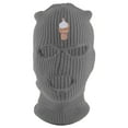 thumbnail image 1 of Gravity Threads Ice Cream Cone Patch 3-Hole Ski Mask - Heather Grey, 1 of 3