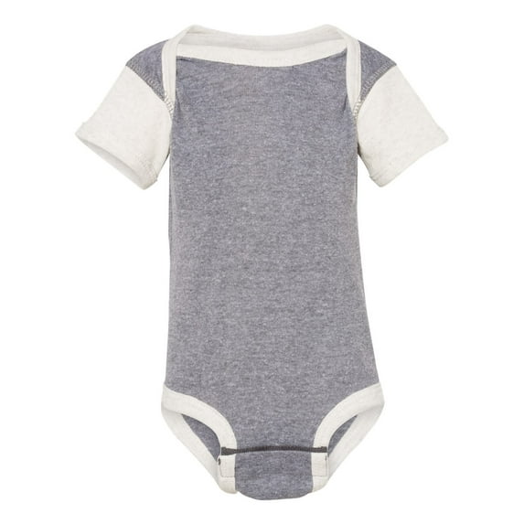 Gravity Threads Infant Baby Rib Bodysuit - Granite Heather/Natural - 6M
