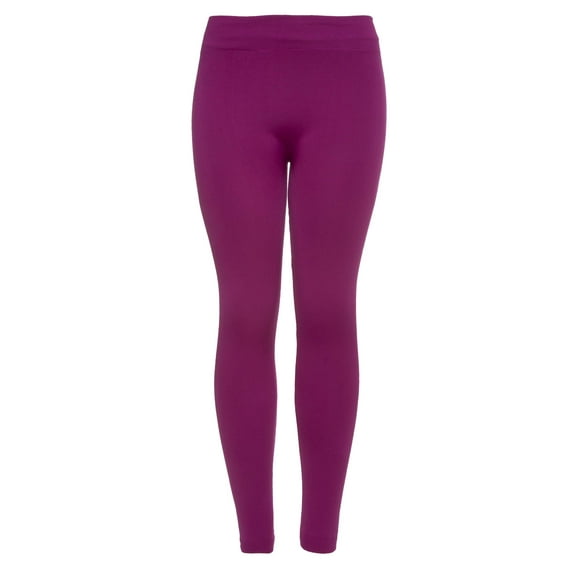 Gravity Threads Inner Warmth Fleece Nylon Leggings, Berry