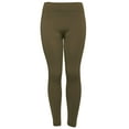 thumbnail image 1 of Gravity Threads Inner Warmth Fleece Nylon Leggings, Olive, 1 of 2