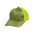 thumbnail image 1 of Gravity Threads Kids Ponytail Messy Bun Trucker Hat, Lime, 1 of 5