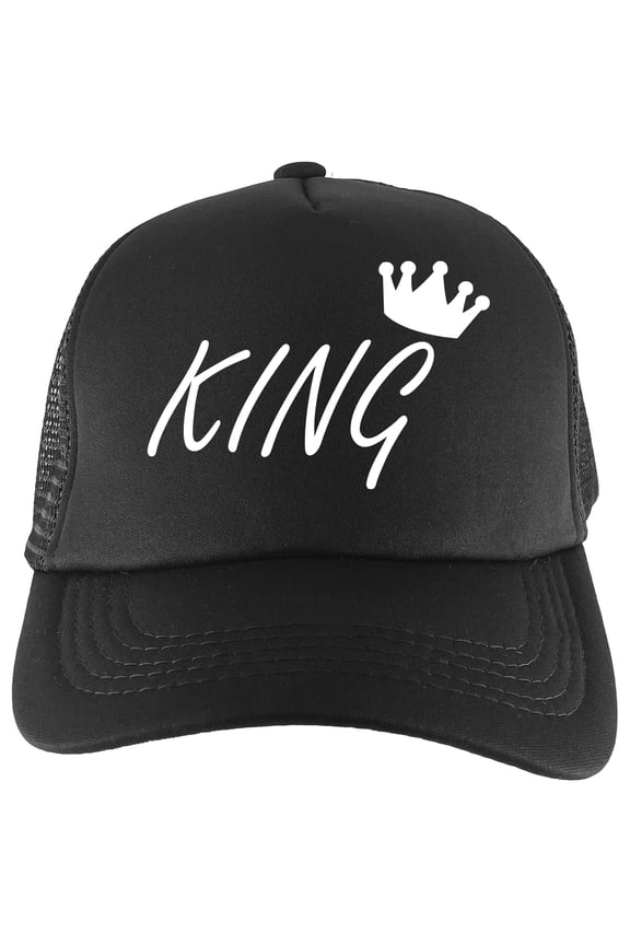 King's Crown Adjustable Trucker Cap - Black