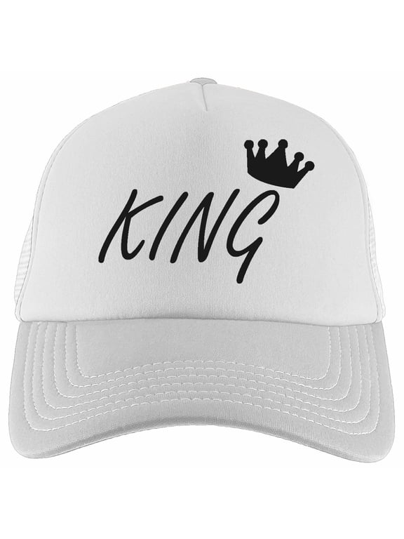 King's Crown Adjustable Trucker Cap - White