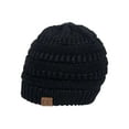 thumbnail image 1 of Gravity Threads Knit Soft Stretch Beanie Cap - Black Metallic, 1 of 3