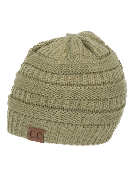 Knit Soft Stretch Beanie Cap, NEW SAGE