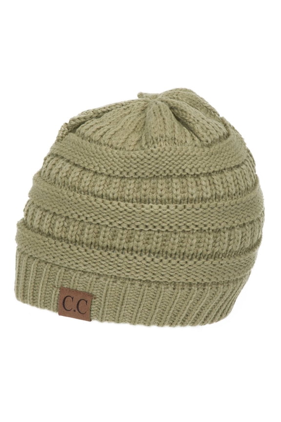 Knit Soft Stretch Beanie Cap, NEW SAGE