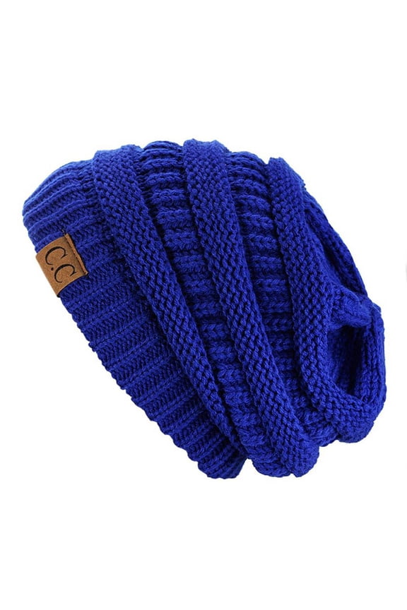 Knit Soft Stretch Beanie Cap, Royal