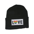 thumbnail image 1 of Gravity Threads LGBTQ+ Love Rainbow Heart Patch Cuffed Beanie, 1 of 1