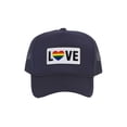 thumbnail image 1 of Gravity Threads LGBTQ+ Love Rainbow Heart Patch Trucker Hat - Navy, 1 of 2
