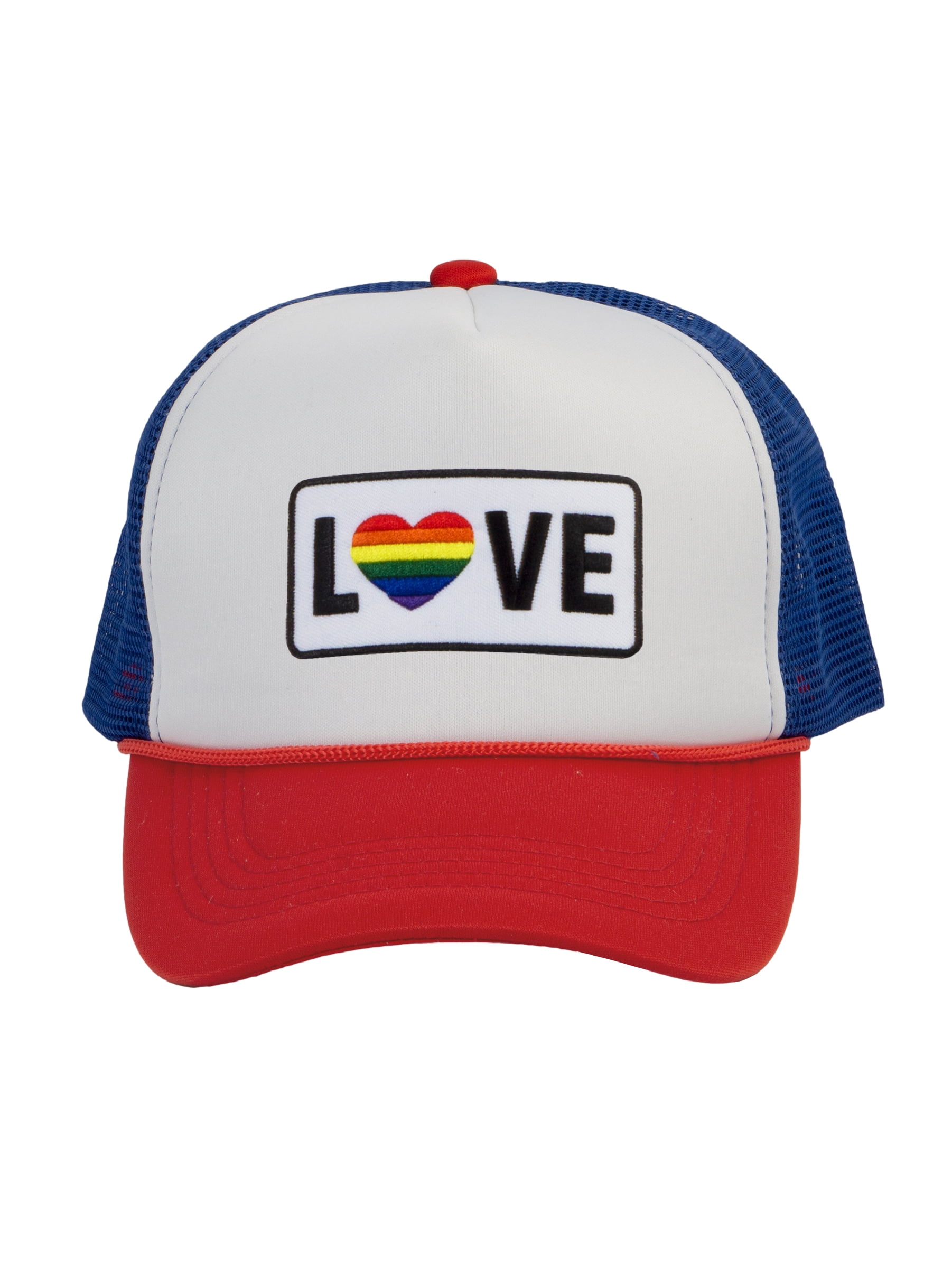 Gravity Threads LGBTQ+ Love Rainbow Heart Patch Trucker Hat  display picture 2